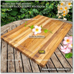 Cutting board butcher block STRIPES RECTANGLE 40x30x2cm +/-1.6kg talenan kayu jati Jepara